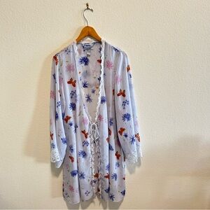 Valerie Steven’s Butterfly Lace Floral Robe
